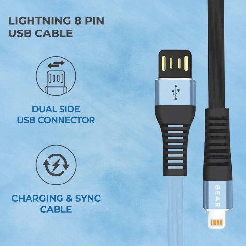 BEAR FLAT Premium USB to 8 Pin - BearAudio